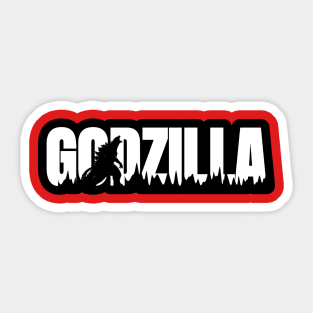 White Godzilla Kids Sticker